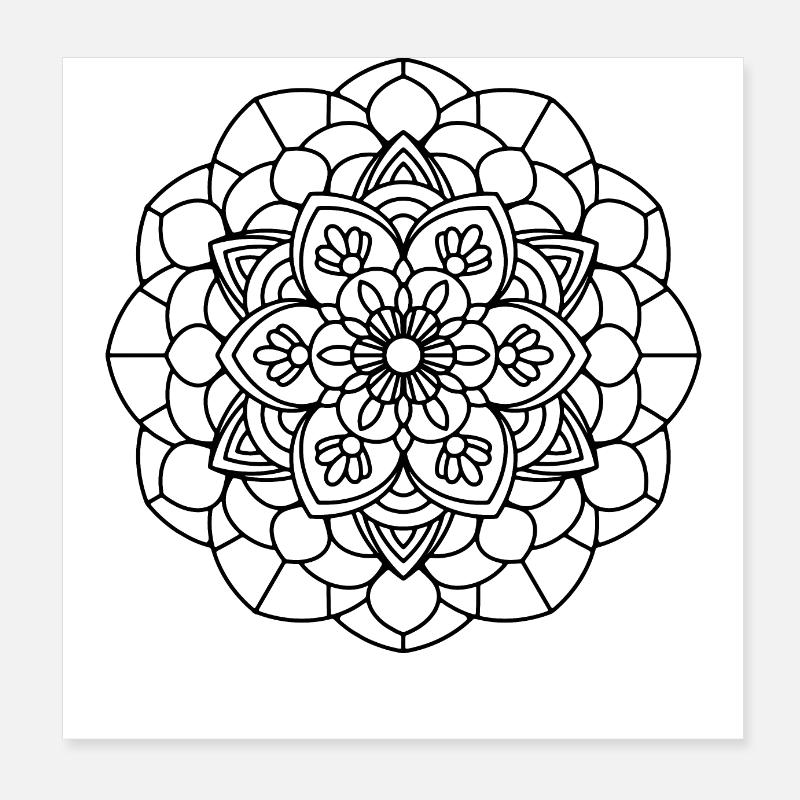 Mandala Poster 20x20 cm