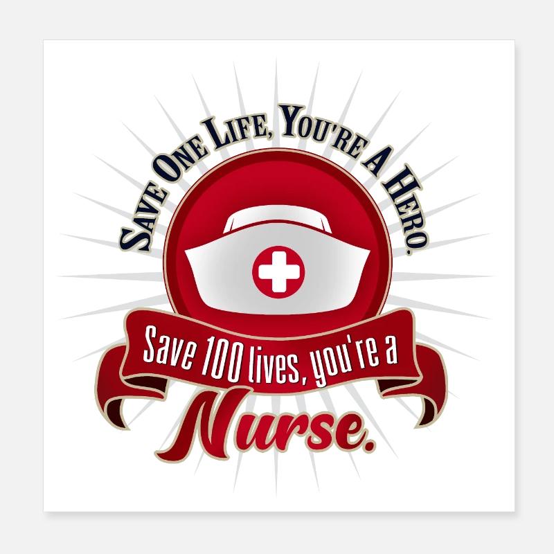 Krankenschwester Poster 20x20 cm