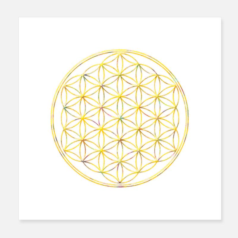 Blume des Lebens Poster 20x20 cm