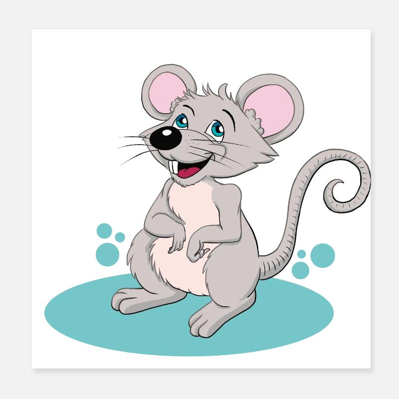 Kleine Maus Poster 20x20 cm
