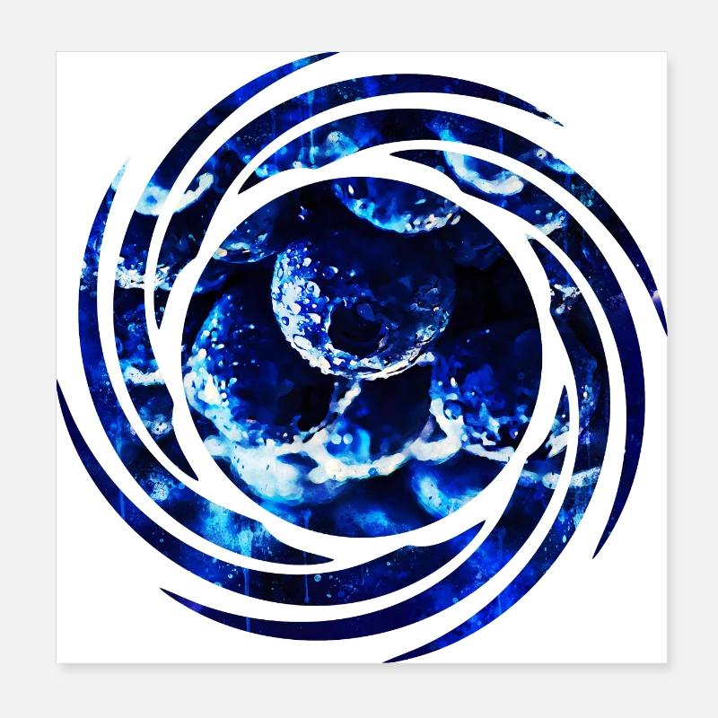 gxp myrtille bleu baies modèle de couleur de l’eau Poster 20 x 20 cm