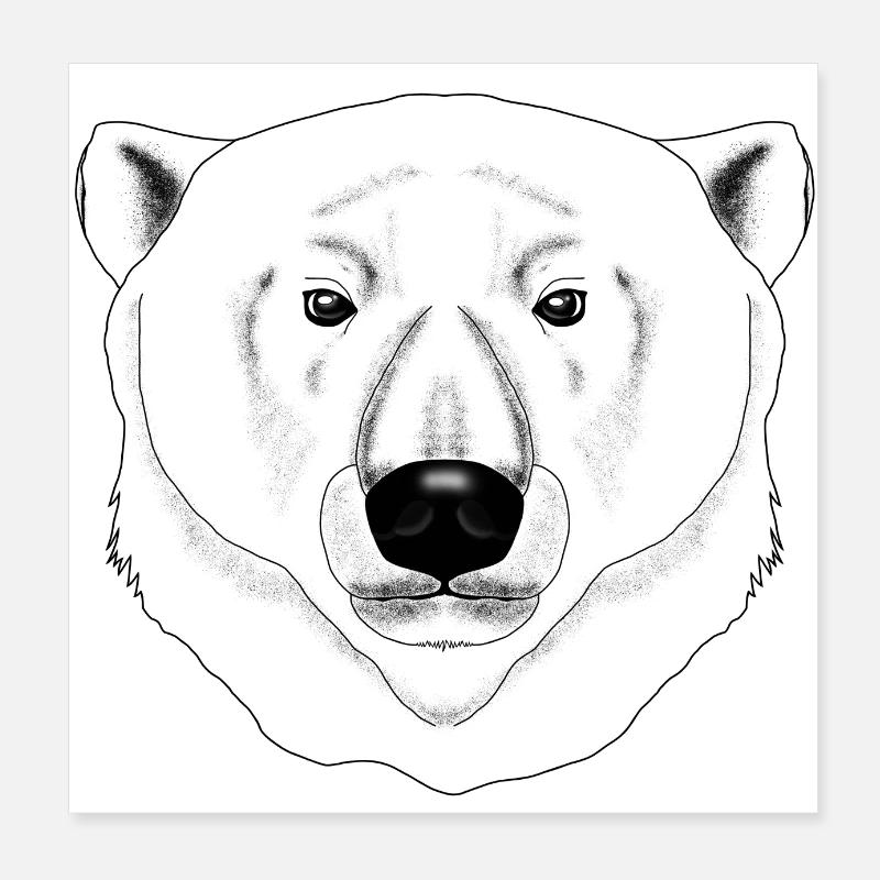 Polar Bear North Pole Poster Poster 8" x 8" (20x20 cm)