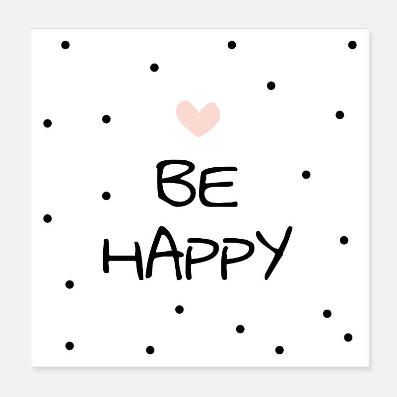 Être heureux Poster 20 x 20 cm