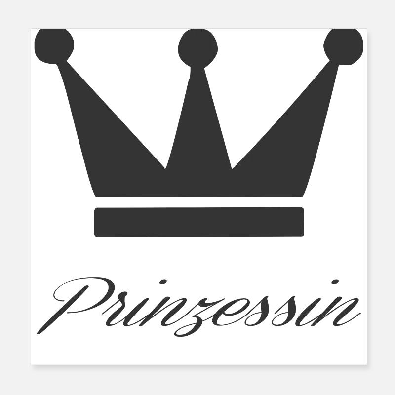 Princess with crown Poster 8" x 8" (20x20 cm)