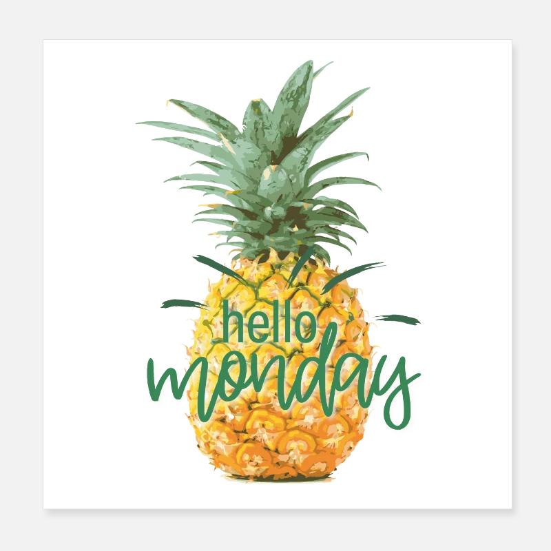 Ananas Poster 20x20 cm