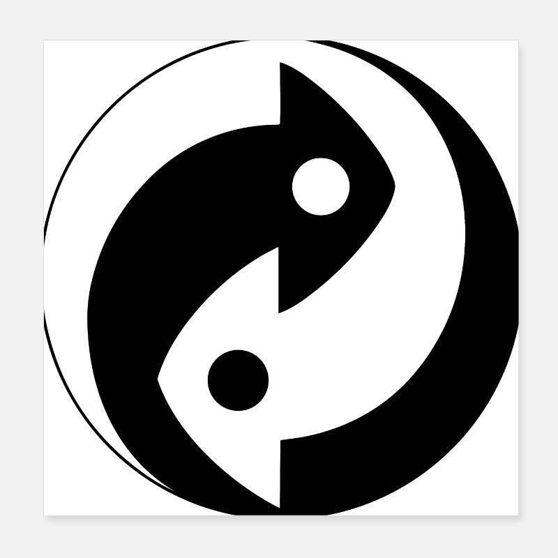 Ying und Yang mal anders Poster 20x20 cm