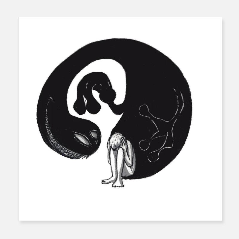 Depression Poster 20x20 cm