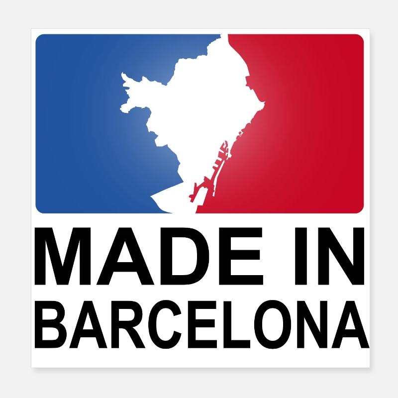 sporty logo Made in Barcelona Poster 8" x 8" (20x20 cm)