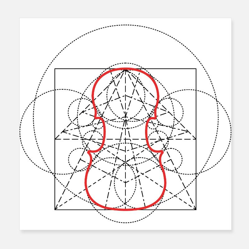 Geigenbau Poster 20 x 20 cm