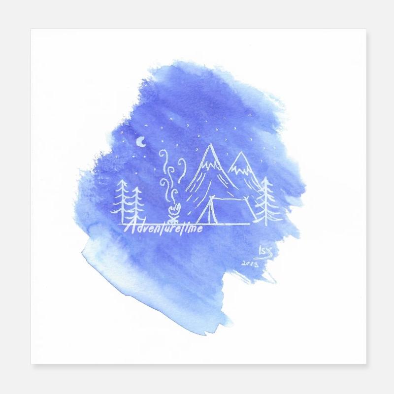 Temps de l'aventure Poster 20 x 20 cm