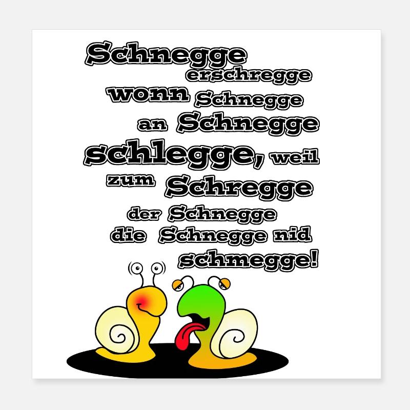 Die Schnegge Poster 20x20 cm