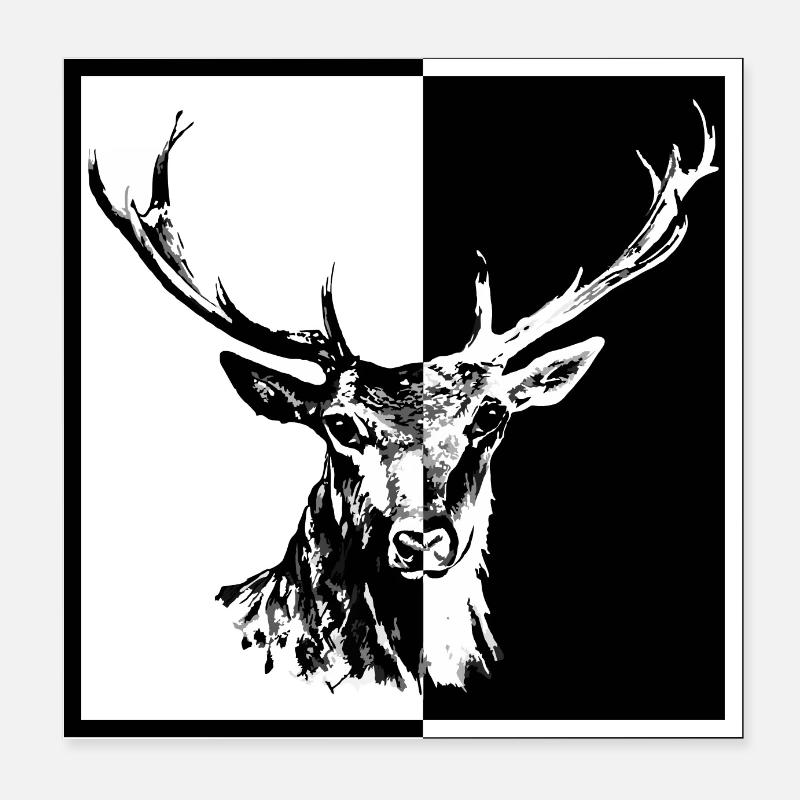 Le cerf Poster 20 x 20 cm