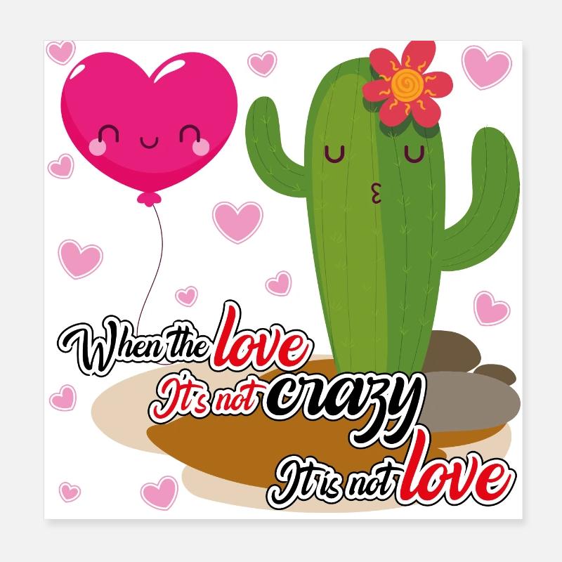 LOve crazy Poster 8" x 8" (20x20 cm)