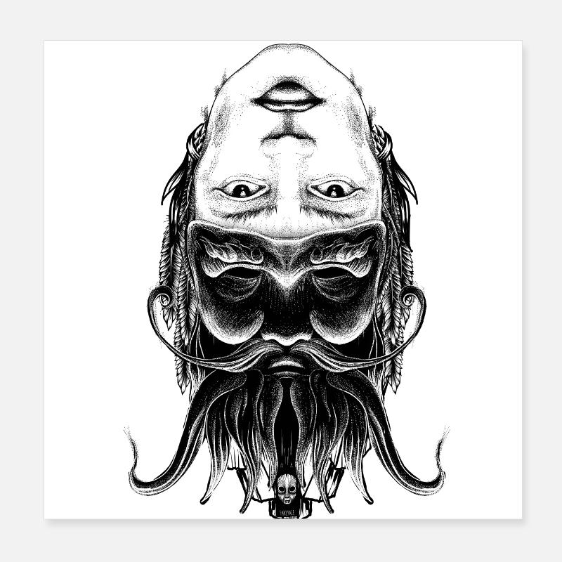 Alte Götter Poster 20x20 cm