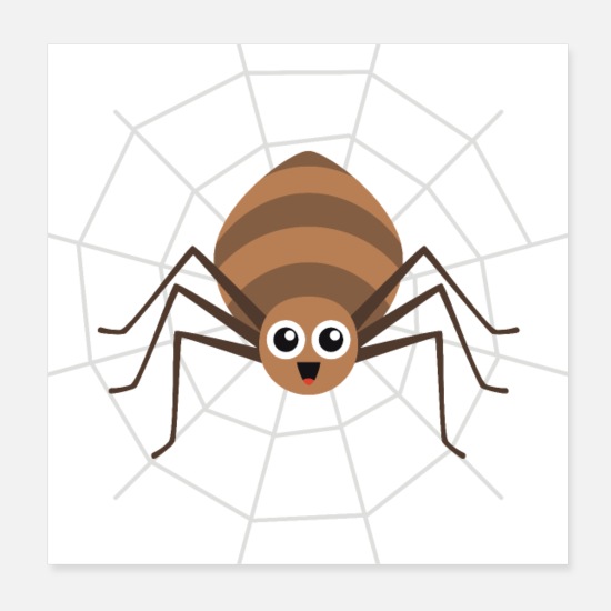 Brown web spider cartoon' Poster | Spreadshirt