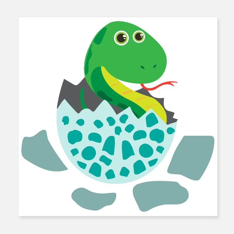Baby snake hatch - gift idea Poster 8" x 8" (20x20 cm)