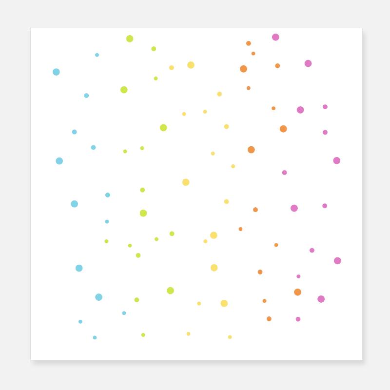Rainbow dots pattern gift idea Poster 8" x 8" (20x20 cm)