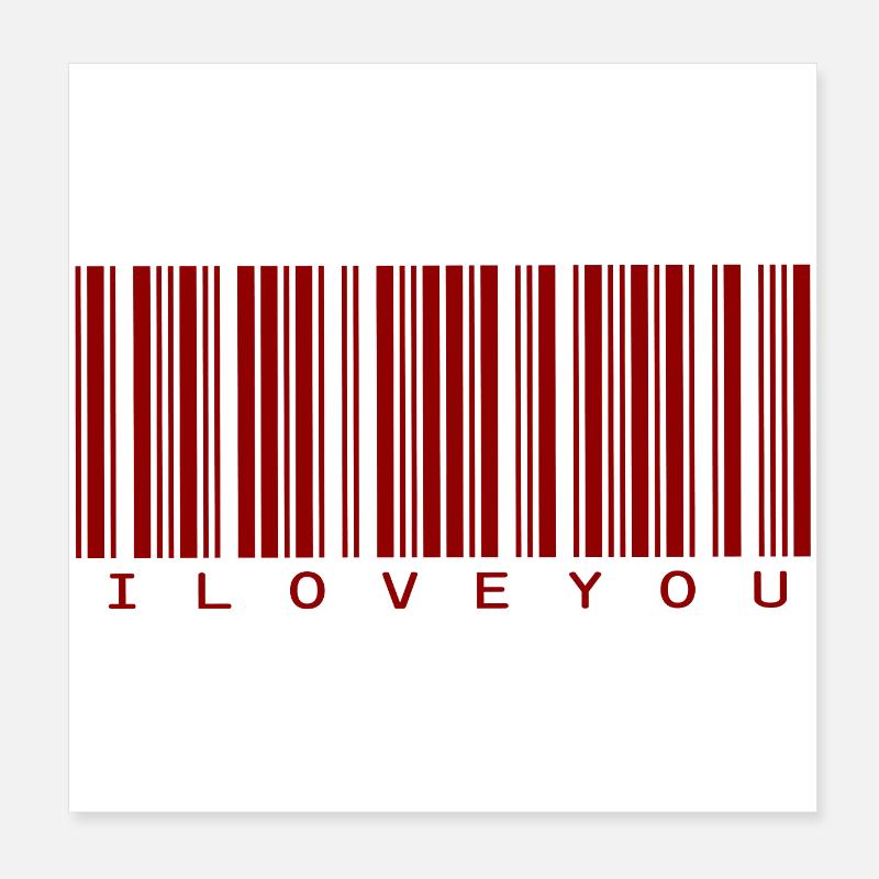 Je t'aime Poster 20 x 20 cm