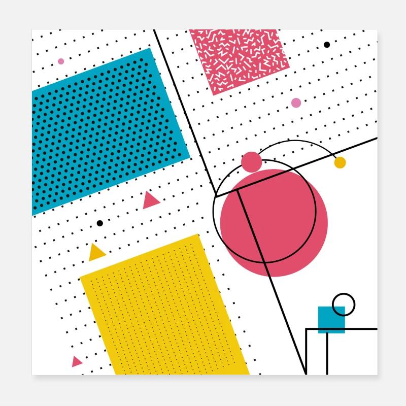 Colors shapes abstract Poster 8" x 8" (20x20 cm)