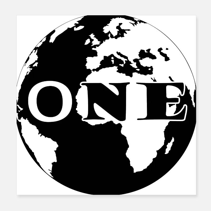 ONE WORLD Poster 8" x 8" (20x20 cm)