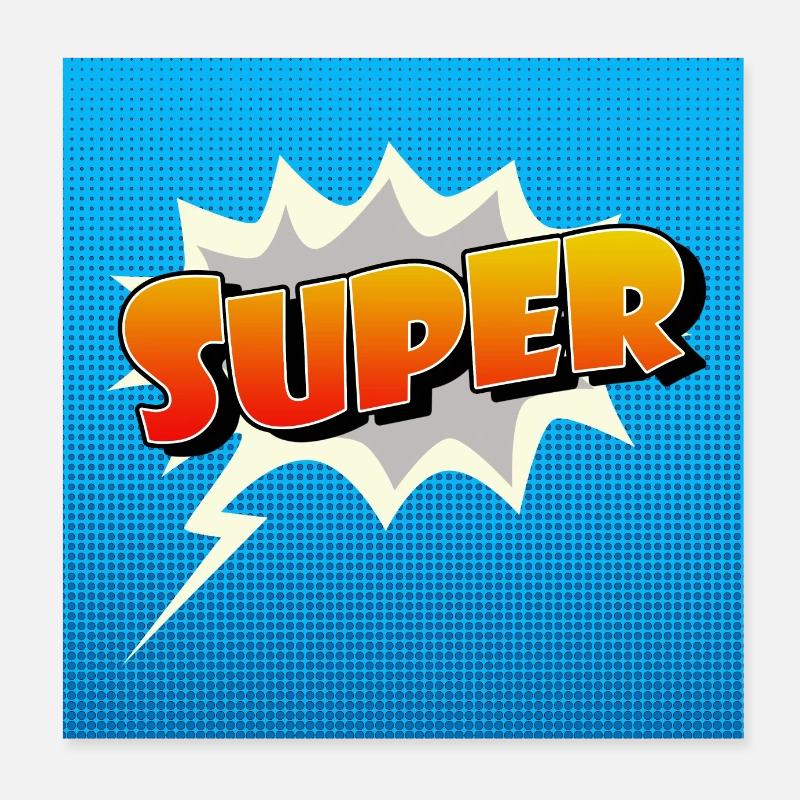 Super Comic Symboling Symbol Poster 20 x 20 cm