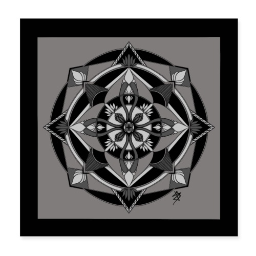 Mandala Mosaïque - Poster 20 x 20 cm