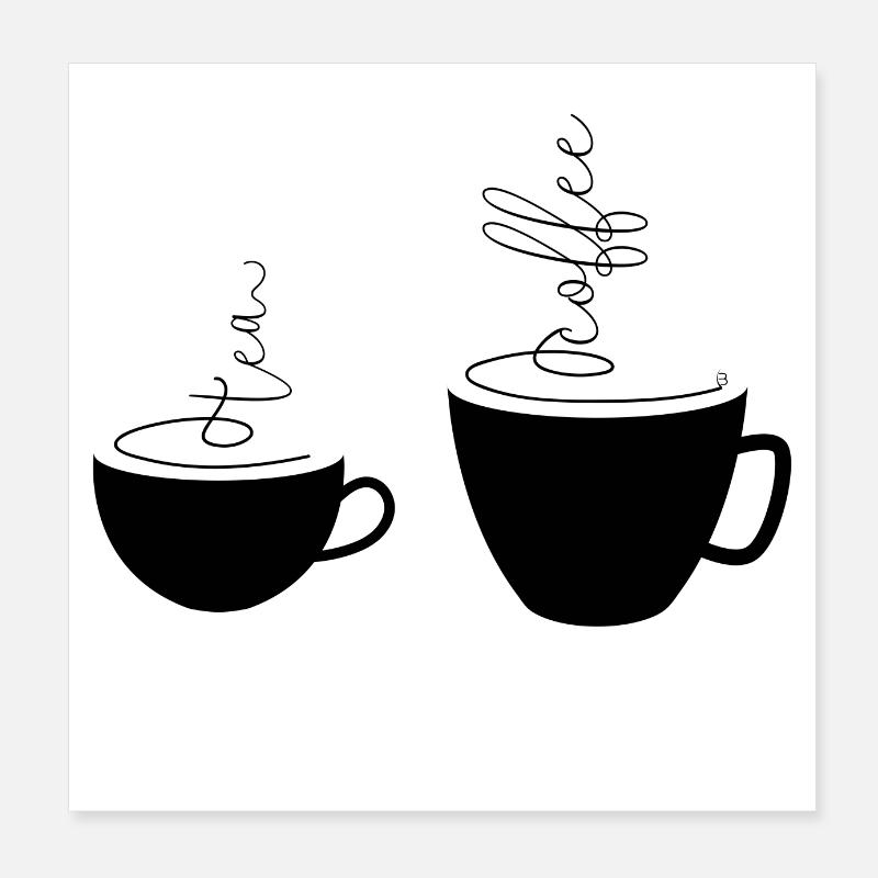 0253 Kaffeetasse | Teetasse | Kaffee | Tee Poster 20x20 cm