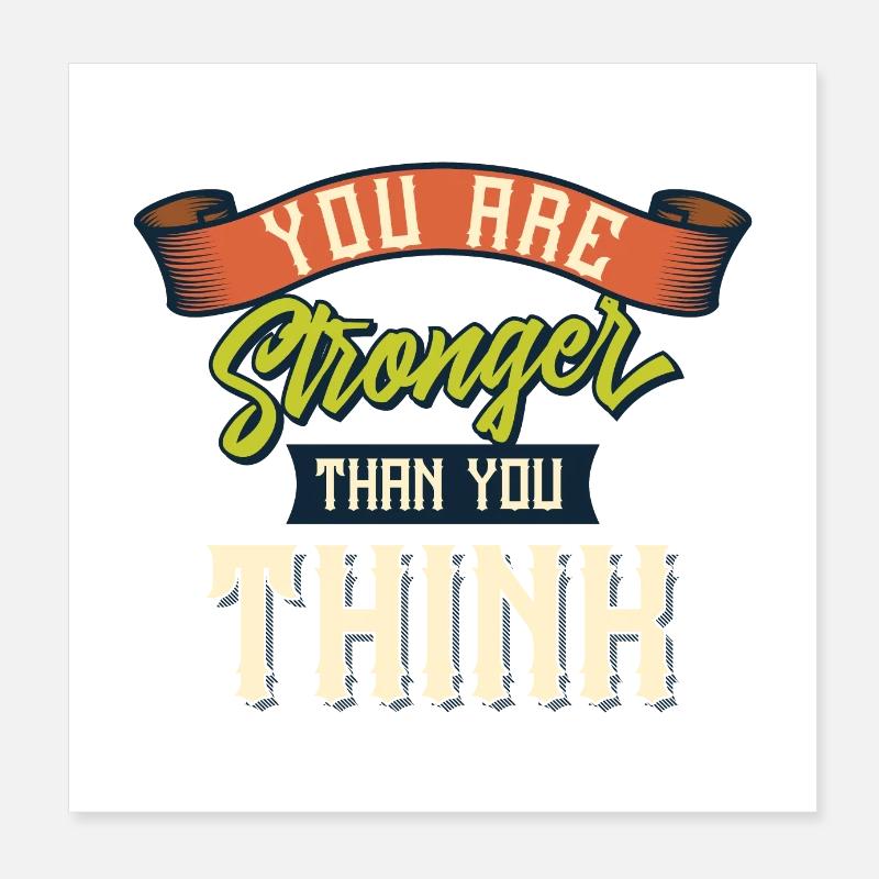 STRONGER Poster 8" x 8" (20x20 cm)