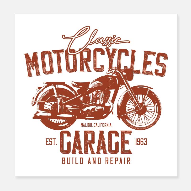 Classic Motor Poster 8" x 8" (20x20 cm)