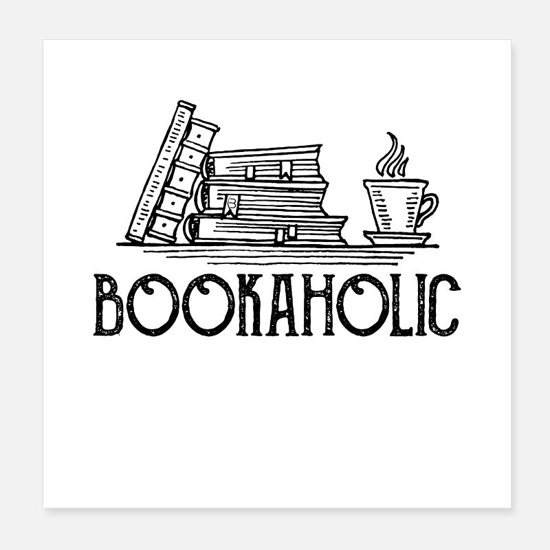 0287 Bücher | Bookaholic | Leser | Buch Poster 20x20 cm