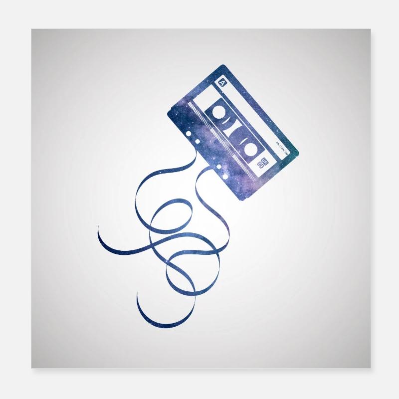 cassette - Poster 8" x 8" (20x20 cm) - white