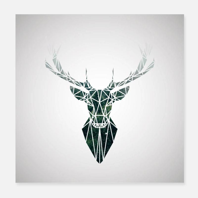 Cerf Poster 20 x 20 cm