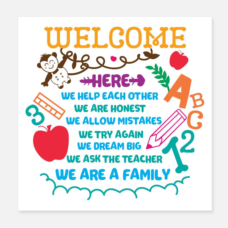 class rules Poster 8" x 8" (20x20 cm)