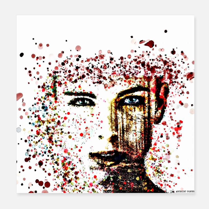 poster ansikte Poster 20x20 cm