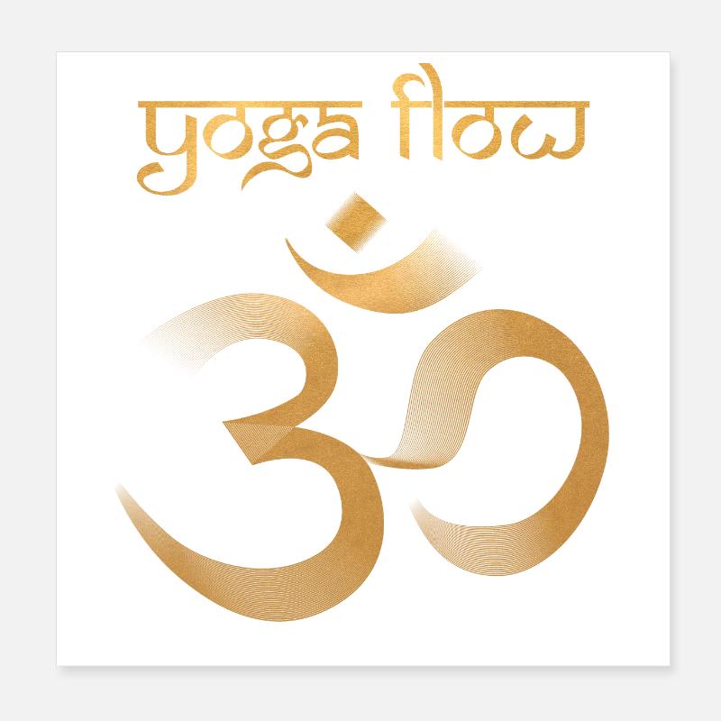 Flux de yoga OM Poster 20 x 20 cm