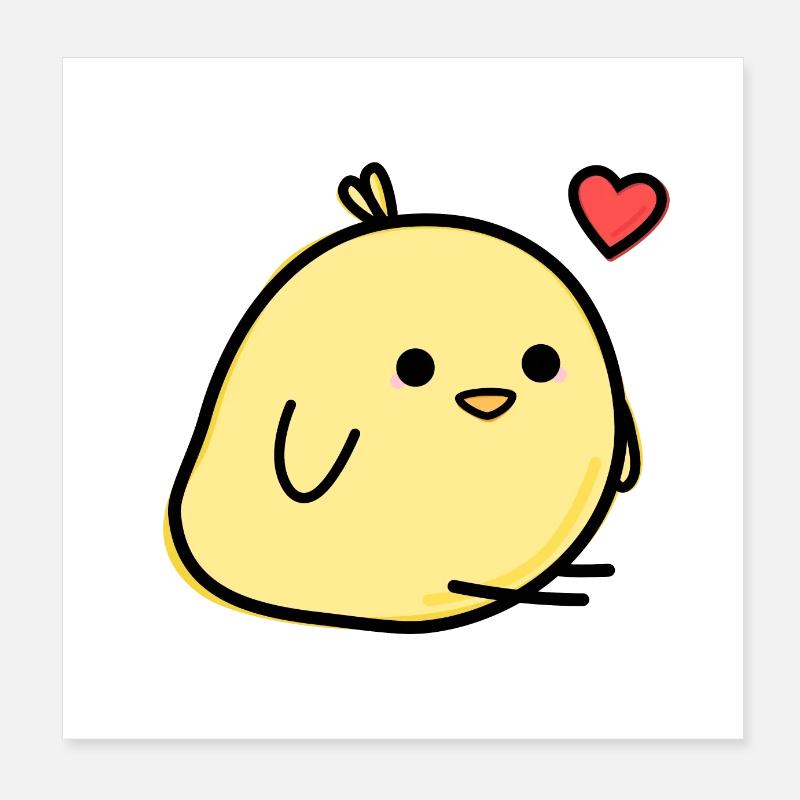 Little chick Poster 8" x 8" (20x20 cm)