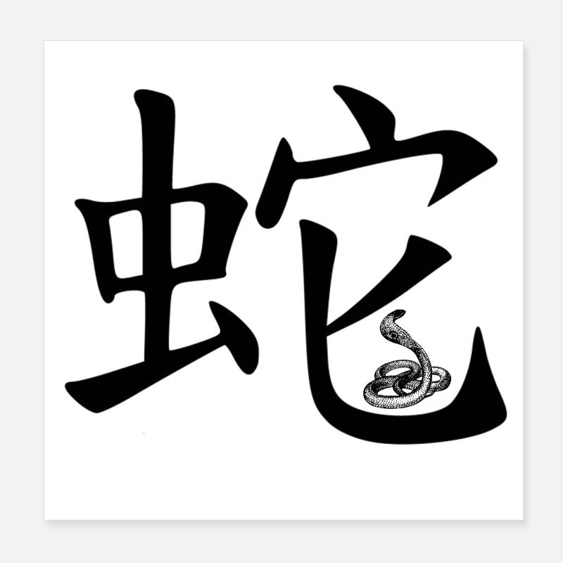 Schlange Chinesisches Tierkreiszeichen Poster 20x20 cm