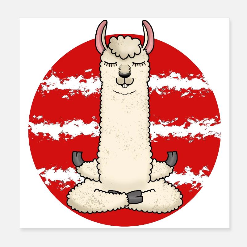 Llama poster Poster 8" x 8" (20x20 cm)
