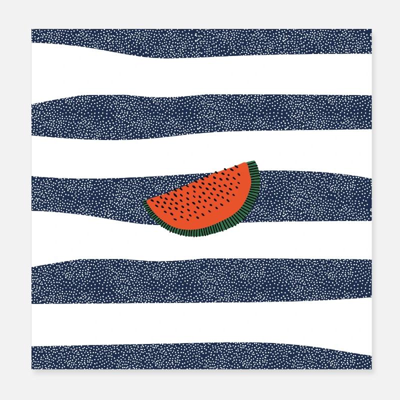 Retro Wassermelone Poster 20x20 cm