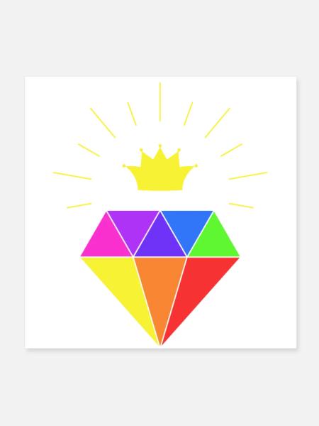 diamante - Poster 20x20 cm - Weiß