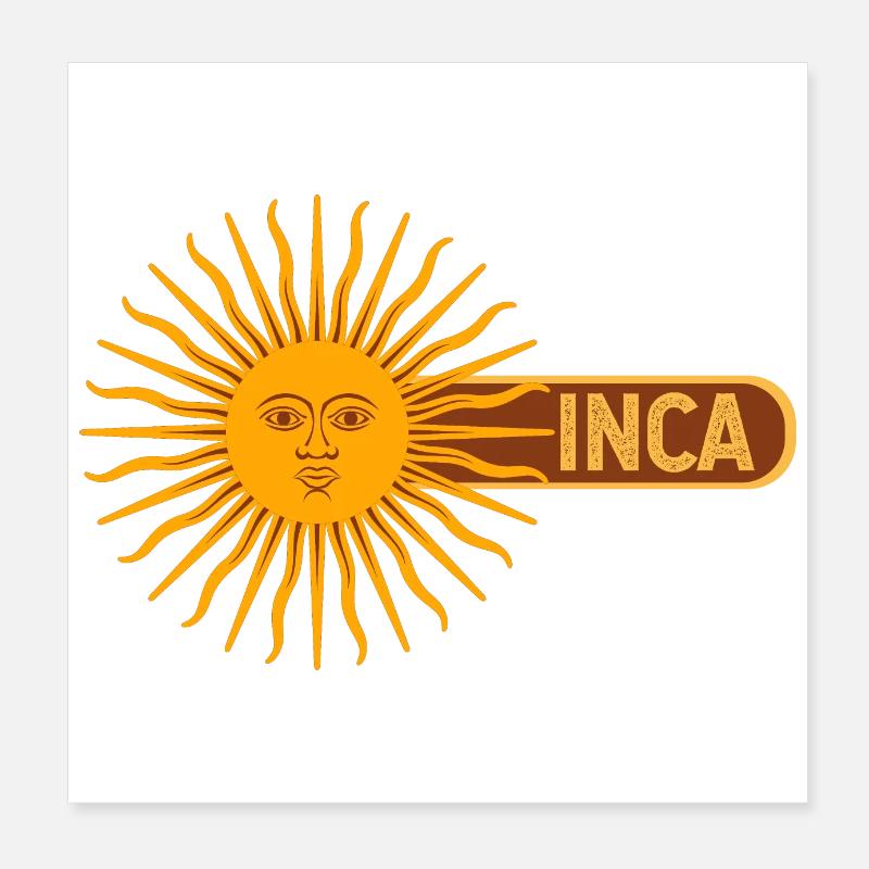 Inca Inca Inti Sun Peru Gift Idea Poster 8" x 8" (20x20 cm)