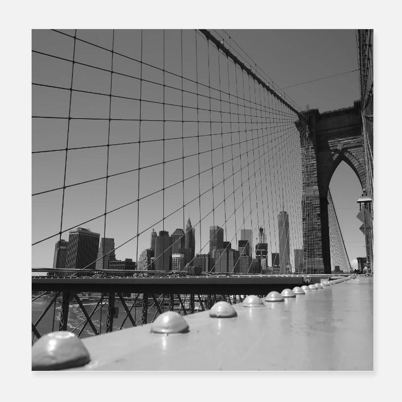 Brooklyn bridge Poster 8" x 8" (20x20 cm)