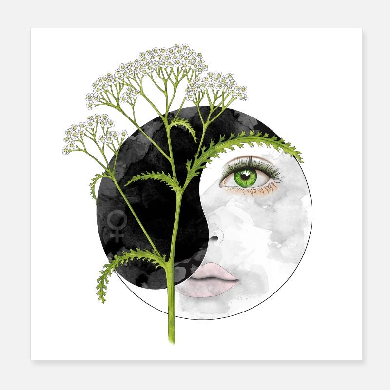 Schafgarbe Poster 20x20 cm