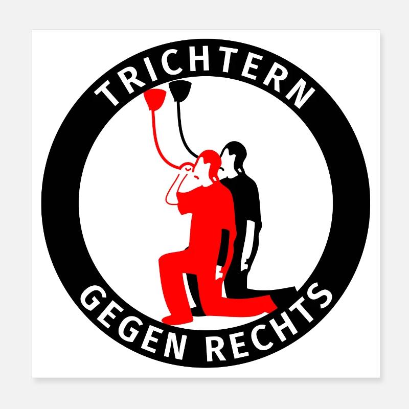 Funnels against the right Poster 8" x 8" (20x20 cm)