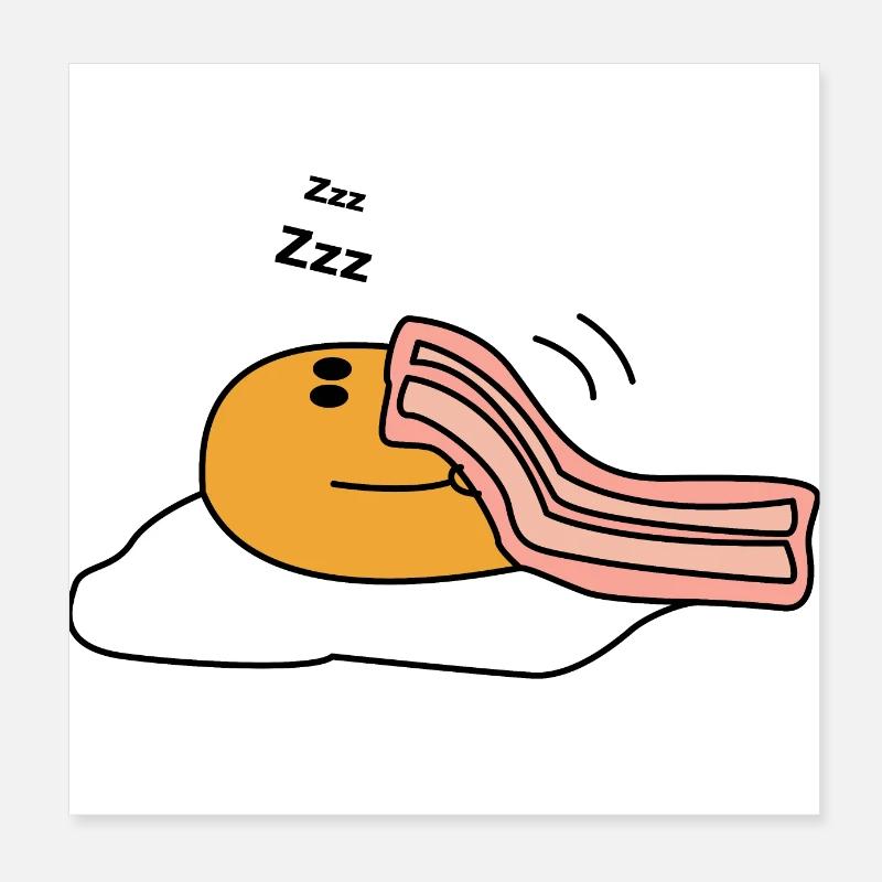 Fried egg Poster 8" x 8" (20x20 cm)