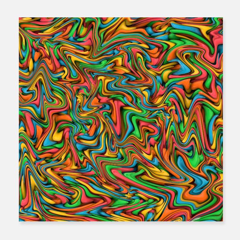 conception d’affiche colorée texture vibrante couleurs Poster 20 x 20 cm