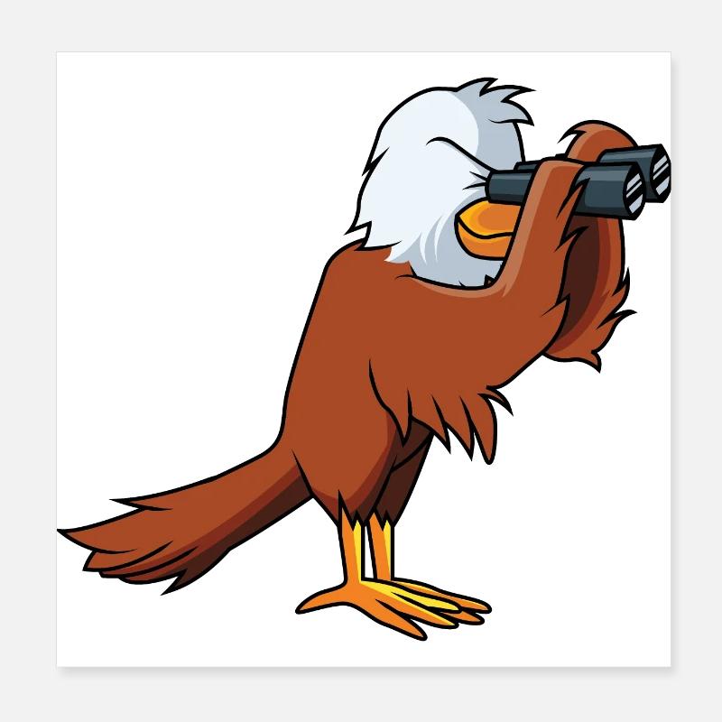 Aux yeux d'aigle Poster 20 x 20 cm