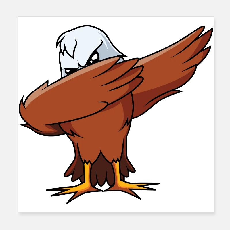 The eagle is FLY Poster 8" x 8" (20x20 cm)