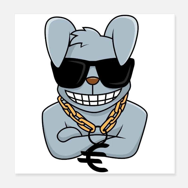 Rich Rabbit Poster 8" x 8" (20x20 cm)