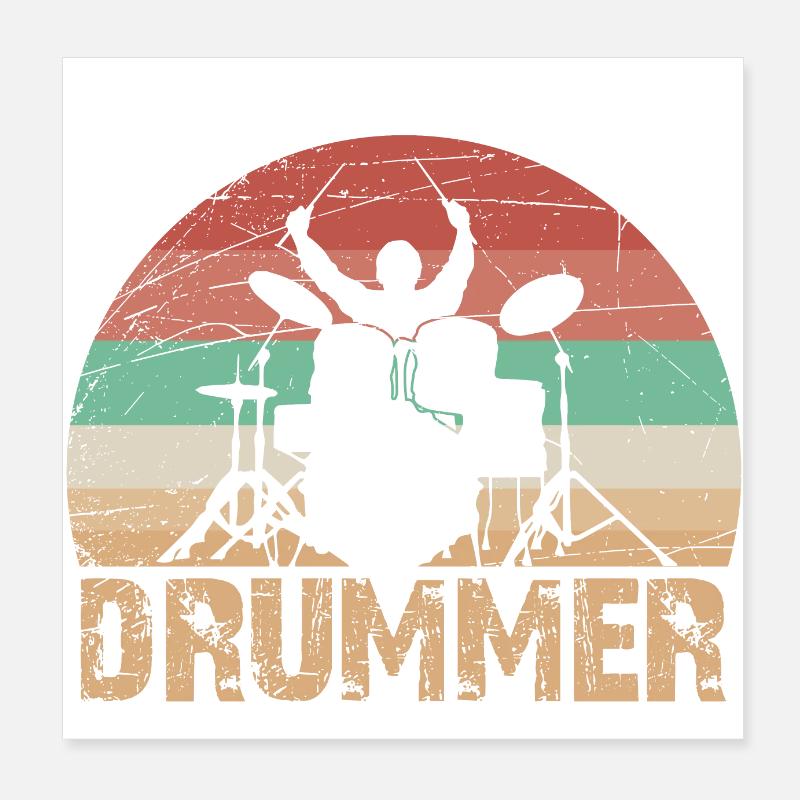 BATTEUR Poster 20 x 20 cm